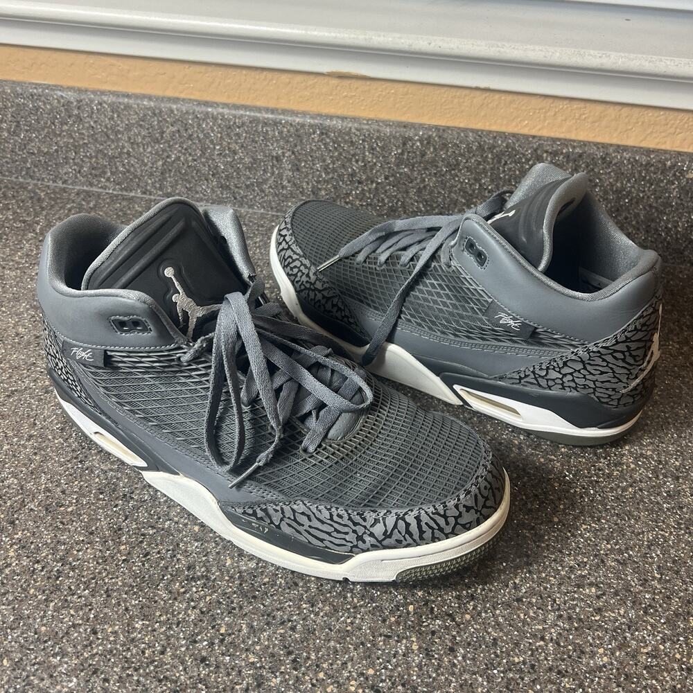 Nike Air Jordan Flight Club 80's Cool Gray/Black 599583-004 Men's Shoes Size 13.